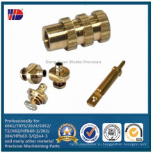 Латунные компоненты повернулся поворачивая части точности CNC подвергая механической обработке